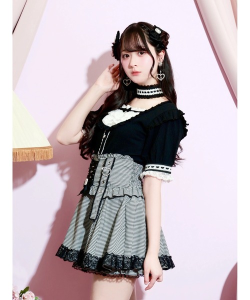 NOEMIE(ノエミー)の「チョーカー付きハートケーブルカットソー(Tシャツ/カットソー・レディース・サックスブルー/ブラック/ピンク/オフホワイト・M)」の15枚目の写真
