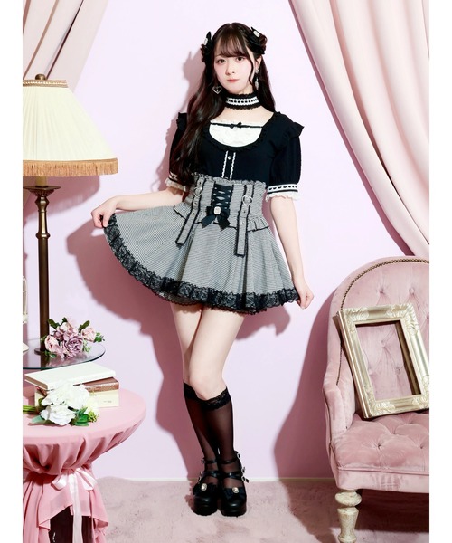 NOEMIE(ノエミー)の「チョーカー付きハートケーブルカットソー(Tシャツ/カットソー・レディース・サックスブルー/ブラック/ピンク/オフホワイト・M)」の17枚目の写真