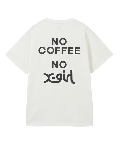 X-girl(エックスガール)の「X-girl x NO COFFEE S/S TEE(Tシャツ/カットソー・レディース・ブラック/ホワイト・L/M/S/XL)」の1枚目の写真