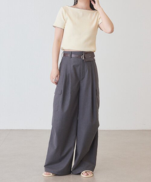 Kastane(カスタネ)の「【一部店舗限定】B カーゴスラックス(カーゴパンツ・レディース・ベージュ/グレー・0/1)」の11枚目の写真