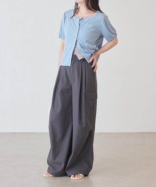 Kastane(カスタネ)の「【一部店舗限定】B カーゴスラックス(カーゴパンツ・レディース・ベージュ/グレー・0/1)」の13枚目の写真