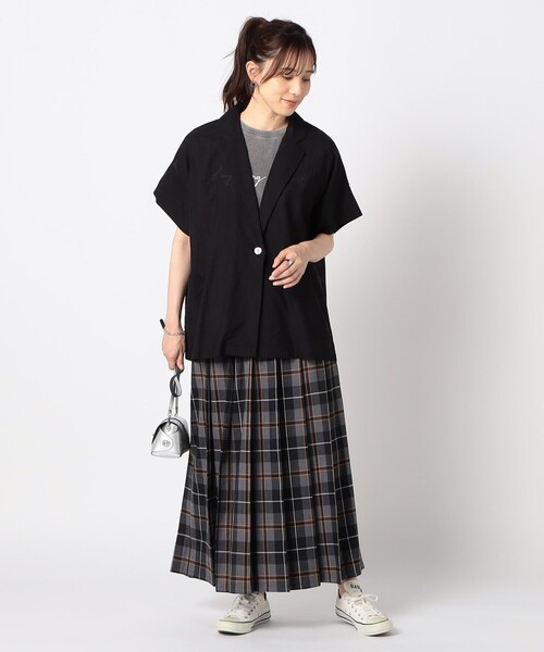 Grand PARK（グランドパーク）の「スシボイル　半袖ジャケット（その他アウター・レディース・ブラウン/ブラック/ホワイト・FREE）」の13枚目の写真