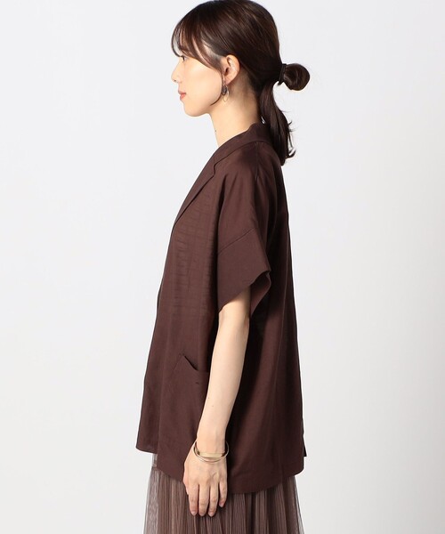 Grand PARK（グランドパーク）の「スシボイル　半袖ジャケット（その他アウター・レディース・ブラウン/ブラック/ホワイト・FREE）」の4枚目の写真