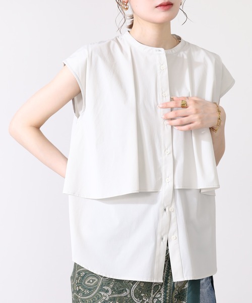 hunch(ハンチ)の「hunch 接触冷感 ノースリーブブラウス(シャツ/ブラウス・レディース・ブラック/ライトグレー/ブルー・FREE)」の16枚目の写真