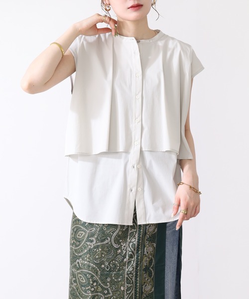 hunch(ハンチ)の「hunch 接触冷感 ノースリーブブラウス(シャツ/ブラウス・レディース・ブラック/ライトグレー/ブルー・FREE)」の17枚目の写真