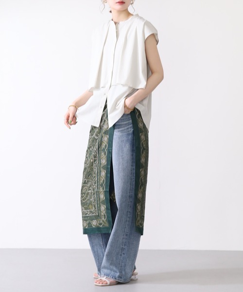 hunch(ハンチ)の「hunch 接触冷感 ノースリーブブラウス(シャツ/ブラウス・レディース・ブラック/ライトグレー/ブルー・FREE)」の19枚目の写真