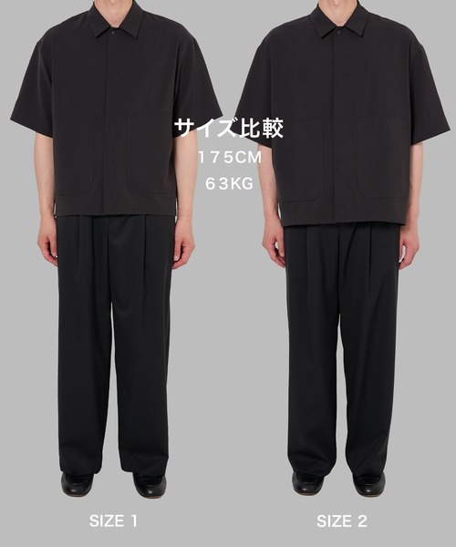 PUBLIC TOKYO(パブリックトウキョウ)の「【セットアップ可】TRIXIONウーリーシャツブルゾンショートスリーブ /半袖/夏服/ウォッシャブル/防シワ/大人気/セットアップ(シャツ/ブラウス・メンズ・ベージュ/オリーブ/ブラック・1/2)」の21枚目の写真