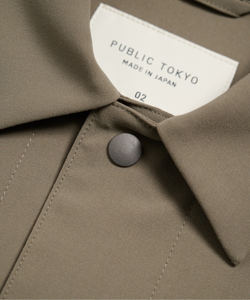 PUBLIC TOKYO(パブリックトウキョウ)の「【セットアップ可】TRIXIONウーリーシャツブルゾンショートスリーブ /半袖/夏服/ウォッシャブル/防シワ/大人気/セットアップ(シャツ/ブラウス・メンズ・ベージュ/オリーブ/ブラック・1/2)」の10枚目の写真