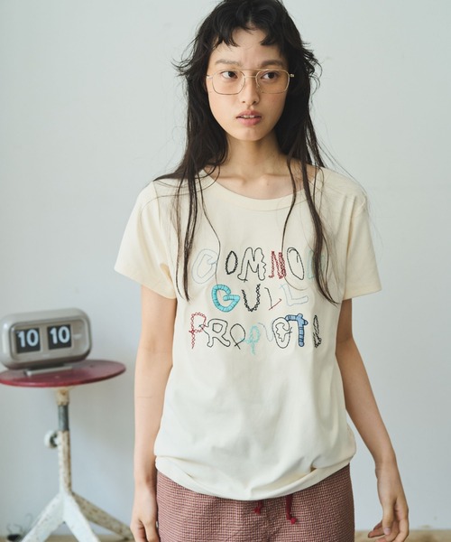 common gull products.(コモンガルプロダクツ)の「ぬるくゆるいcommon gull products. tee(Tシャツ/カットソー・レディース・アイボリー/ボルドー/マスタード・SMALL/MEDIUM/LARGE)」の3枚目の写真