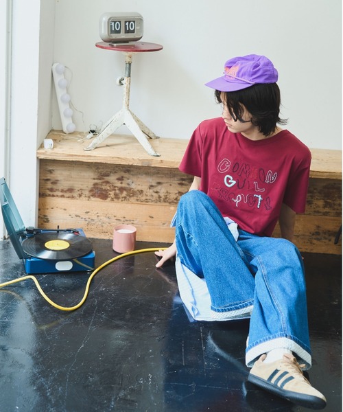common gull products.(コモンガルプロダクツ)の「ぬるくゆるいcommon gull products. tee(Tシャツ/カットソー・レディース・アイボリー/ボルドー/マスタード・SMALL/MEDIUM/LARGE)」の4枚目の写真