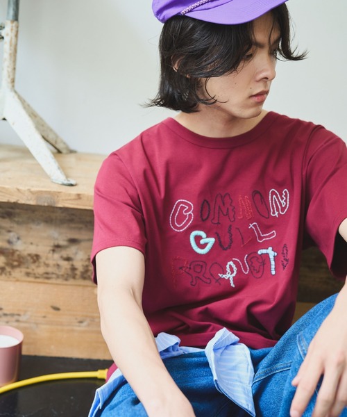 common gull products.(コモンガルプロダクツ)の「ぬるくゆるいcommon gull products. tee(Tシャツ/カットソー・レディース・アイボリー/ボルドー/マスタード・SMALL/MEDIUM/LARGE)」の7枚目の写真