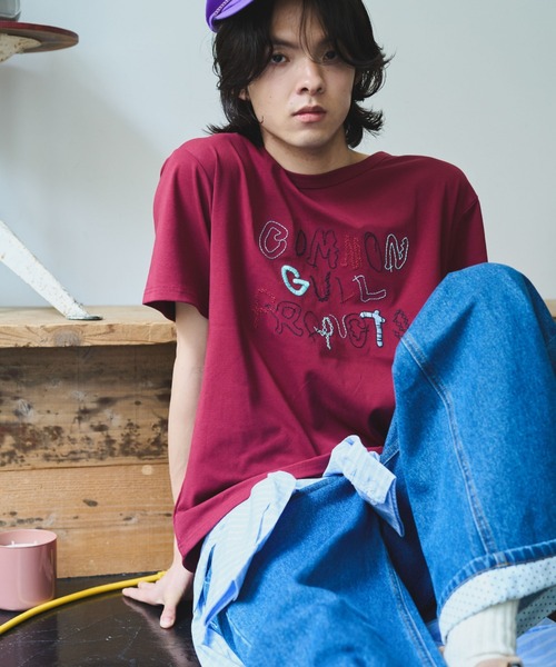 common gull products.(コモンガルプロダクツ)の「ぬるくゆるいcommon gull products. tee(Tシャツ/カットソー・レディース・アイボリー/ボルドー/マスタード・SMALL/MEDIUM/LARGE)」の8枚目の写真