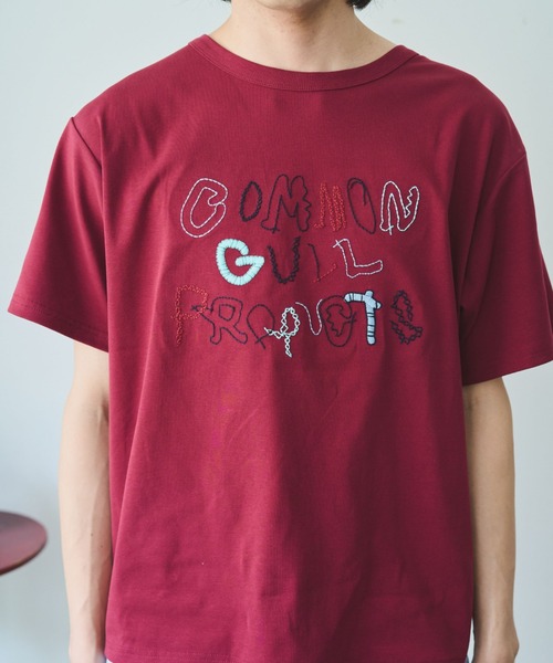 common gull products.(コモンガルプロダクツ)の「ぬるくゆるいcommon gull products. tee(Tシャツ/カットソー・レディース・アイボリー/ボルドー/マスタード・SMALL/MEDIUM/LARGE)」の9枚目の写真