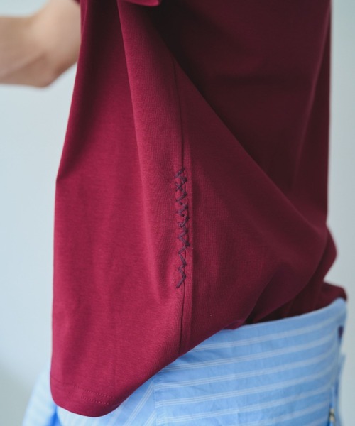 common gull products.(コモンガルプロダクツ)の「ぬるくゆるいcommon gull products. tee(Tシャツ/カットソー・レディース・アイボリー/ボルドー/マスタード・SMALL/MEDIUM/LARGE)」の10枚目の写真