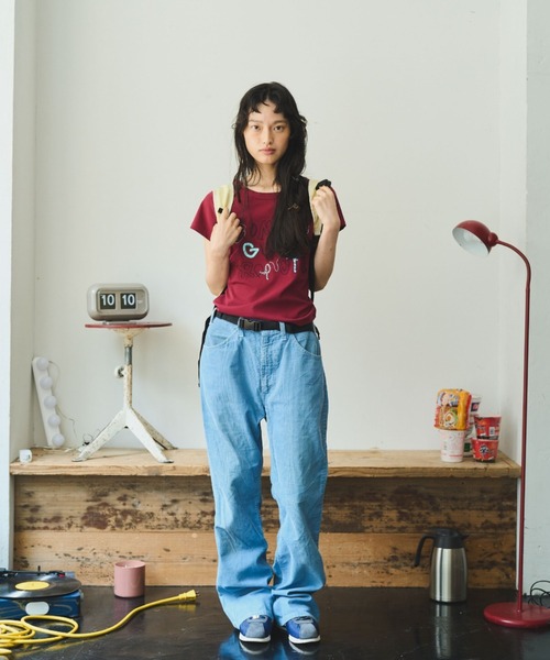 common gull products.(コモンガルプロダクツ)の「ぬるくゆるいcommon gull products. tee(Tシャツ/カットソー・レディース・アイボリー/ボルドー/マスタード・SMALL/MEDIUM/LARGE)」の20枚目の写真