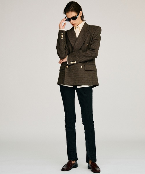 PRANK PROJECT(プランクプロジェクト)の「【2026Autumn Pre-Order】ロングポイントカラーシャツ / Long Point Collar Shirt(シャツ/ブラウス・レディース・ブラウン/ホワイト・FREE)」の8枚目の写真