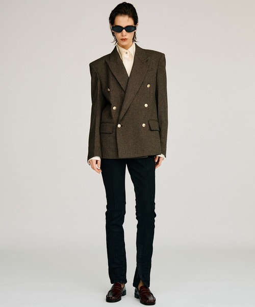 PRANK PROJECT(プランクプロジェクト)の「【2026Autumn Pre-Order】ロングポイントカラーシャツ / Long Point Collar Shirt(シャツ/ブラウス・レディース・ブラウン/ホワイト・FREE)」の7枚目の写真