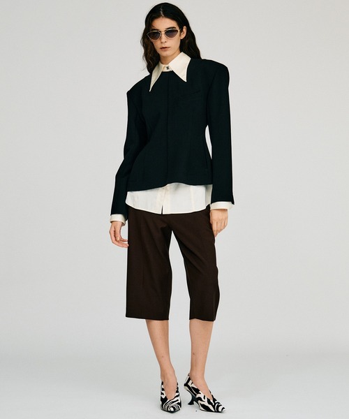 PRANK PROJECT(プランクプロジェクト)の「【2026Autumn Pre-Order】ロングポイントカラーシャツ / Long Point Collar Shirt(シャツ/ブラウス・レディース・ブラウン/ホワイト・FREE)」の9枚目の写真