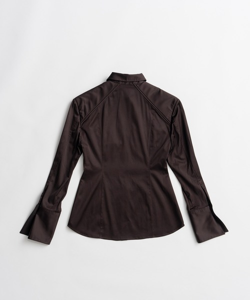 PRANK PROJECT(プランクプロジェクト)の「【2026Autumn Pre-Order】ロングポイントカラーシャツ / Long Point Collar Shirt(シャツ/ブラウス・レディース・ブラウン/ホワイト・FREE)」の19枚目の写真