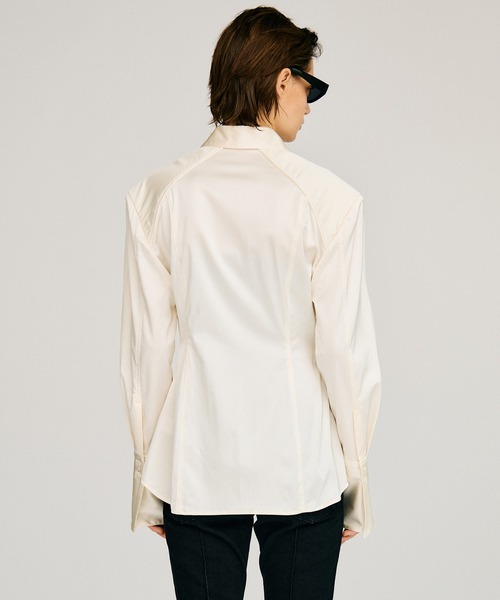 PRANK PROJECT(プランクプロジェクト)の「【2026Autumn Pre-Order】ロングポイントカラーシャツ / Long Point Collar Shirt(シャツ/ブラウス・レディース・ブラウン/ホワイト・FREE)」の15枚目の写真