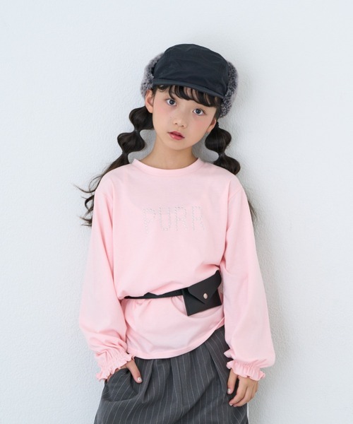 KIDS/ZOZO限定】星スタッズロゴサイドギャザーロンTEE（Tシャツ