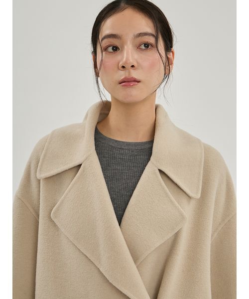 Mila Owen(ミラオーウェン)の「ビックカラーピーコート(ピーコート・レディース・ブルー/ブラウン/アイボリー/ダークネイビー・0/1)」の20枚目の写真