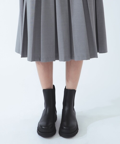 Ray BEAMS（レイビームス）の「プリーツ ミディ スカート（スカート・レディース・チャコールグレー/ライトグレー・0/1）」の19枚目の写真