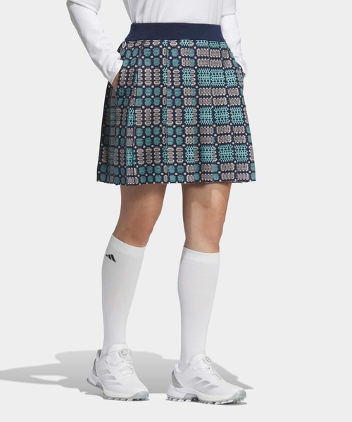 adidas（アディダス）の「トラディショナルパターン ニットスカート【adidas Golf/アディダスゴルフ】（スカート・レディース・ネイビー・X-LARGE/SMALL/MEDIUM/LARGE）」の5枚目の写真