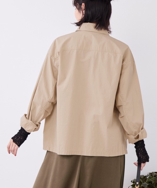 MICA&DEAL(マイカ&ディール)の「バイオウォッシュミリタリーシャツジャケット(ミリタリージャケット・レディース・ベージュ/カーキ・FREE)」の15枚目の写真