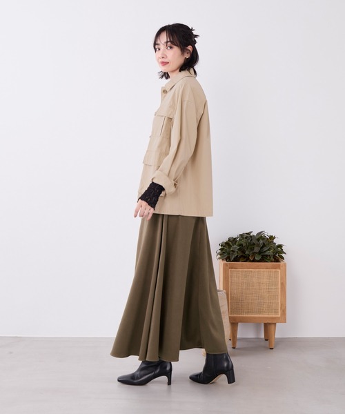 MICA&DEAL(マイカ&ディール)の「バイオウォッシュミリタリーシャツジャケット(ミリタリージャケット・レディース・ベージュ/カーキ・FREE)」の18枚目の写真