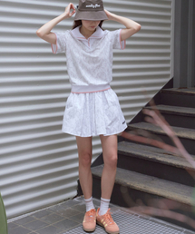 MONDAYFLOW（マンデーフロー）の「クールガーデニアトップ_カーキ（ポロシャツ）」