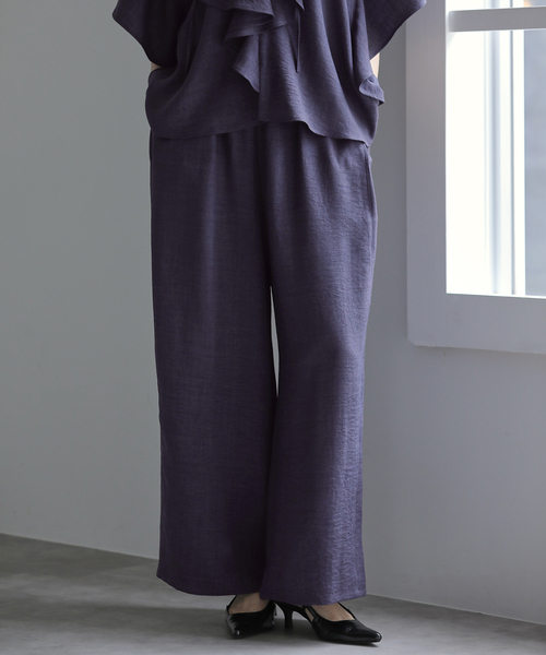 La TOTALITE(ラトータリテ)の「【洗える】タックワイドパンツ(その他パンツ・レディース・ブラック/レッド/チャコールグレー・FREE)」の7枚目の写真