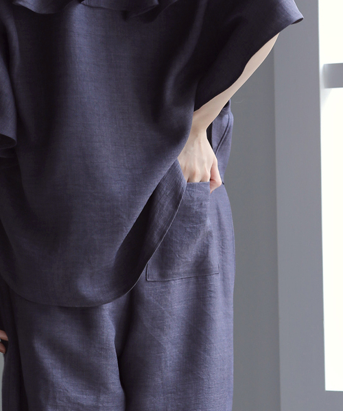 La TOTALITE(ラトータリテ)の「【洗える】タックワイドパンツ(その他パンツ・レディース・ブラック/レッド/チャコールグレー・FREE)」の9枚目の写真