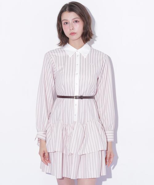 JILL by JILL STUART(ジルバイジルスチュアート)の「ベルト付きミニシャツワンピース(シャツワンピース・レディース・ブルー系その他/ネイビー/ピンク系その他・FREE)」の19枚目の写真