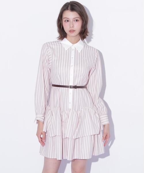 JILL by JILL STUART(ジルバイジルスチュアート)の「ベルト付きミニシャツワンピース(シャツワンピース・レディース・ブルー系その他/ネイビー/ピンク系その他・FREE)」の20枚目の写真