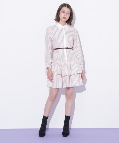 JILL by JILL STUART(ジルバイジルスチュアート)の「ベルト付きミニシャツワンピース(シャツワンピース・レディース・ブルー系その他/ネイビー/ピンク系その他・FREE)」の22枚目の写真