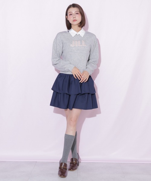 JILL by JILL STUART(ジルバイジルスチュアート)の「ベルト付きミニシャツワンピース(シャツワンピース・レディース・ブルー系その他/ネイビー/ピンク系その他・FREE)」の6枚目の写真