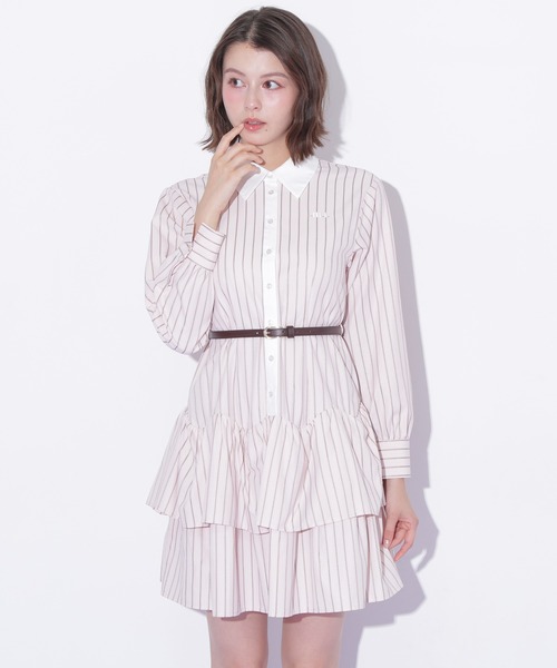 JILL by JILL STUART(ジルバイジルスチュアート)の「ベルト付きミニシャツワンピース(シャツワンピース・レディース・ブルー系その他/ネイビー/ピンク系その他・FREE)」の8枚目の写真