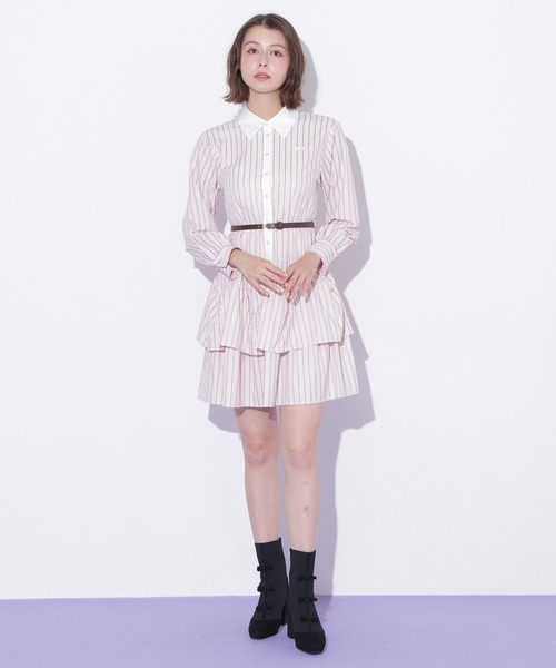 JILL by JILL STUART(ジルバイジルスチュアート)の「ベルト付きミニシャツワンピース(シャツワンピース・レディース・ブルー系その他/ネイビー/ピンク系その他・FREE)」の12枚目の写真