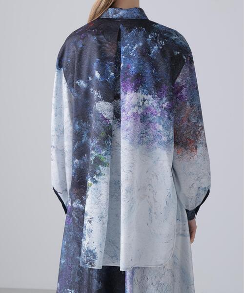 ADORE（アドーア）の「◆オイルペインティングアートプリントブラウス（シャツ/ブラウス・レディース・ネイビー・38）」の8枚目の写真