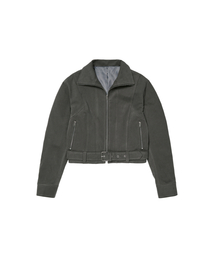 DEINET BELTED COTTON JACKET IN CHARCOAL