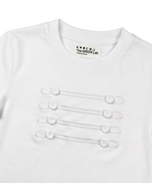 THE GREEN LAB（ザグリーンラボ）の「ナポレオンボタンポイント半袖[ホワイト]（Tシャツ/カットソー・レディース・その他・FREE）」の15枚目の写真