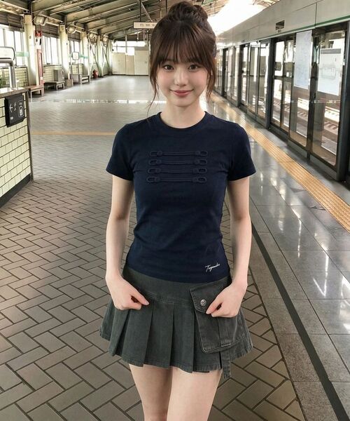 THE GREEN LAB（ザグリーンラボ）の「ナポレオンボタンポイント半袖[ホワイト]（Tシャツ/カットソー・レディース・その他・FREE）」の19枚目の写真