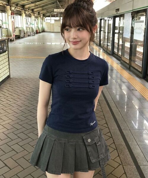 THE GREEN LAB（ザグリーンラボ）の「ナポレオンボタンポイント半袖[ホワイト]（Tシャツ/カットソー・レディース・その他・FREE）」の22枚目の写真