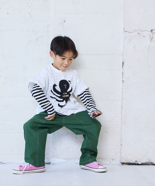MARKEY'S（マーキーズ）の「プリントワイド半袖Tシャツ（Tシャツ/カットソー・キッズ・ホワイト/杢グレー/ライトブルー・XS/S/M/L/LL）」の6枚目の写真