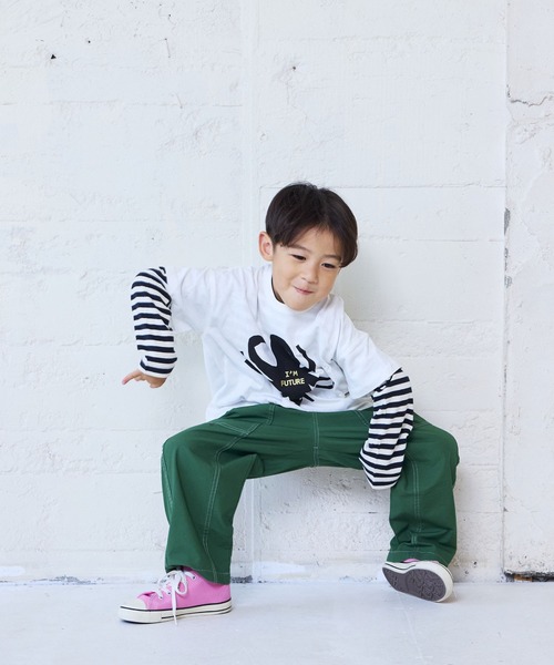 MARKEY'S（マーキーズ）の「プリントワイド半袖Tシャツ（Tシャツ/カットソー・キッズ・ホワイト/杢グレー/ライトブルー・XS/S/M/L/LL）」の7枚目の写真