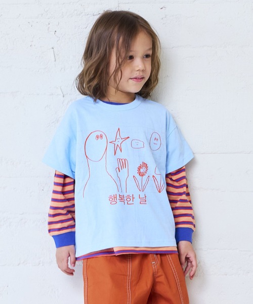 MARKEY'S（マーキーズ）の「プリントワイド半袖Tシャツ（Tシャツ/カットソー・キッズ・ホワイト/杢グレー/ライトブルー・XS/S/M/L/LL）」の17枚目の写真