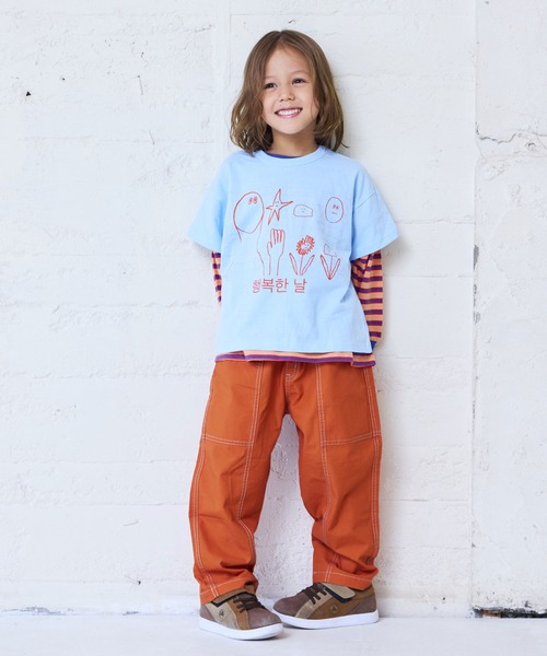 MARKEY'S（マーキーズ）の「プリントワイド半袖Tシャツ（Tシャツ/カットソー・キッズ・ホワイト/杢グレー/ライトブルー・XS/S/M/L/LL）」の18枚目の写真