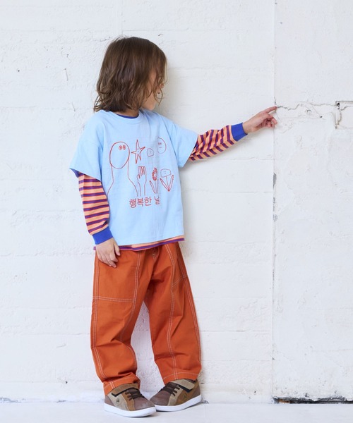 MARKEY'S（マーキーズ）の「プリントワイド半袖Tシャツ（Tシャツ/カットソー・キッズ・ホワイト/杢グレー/ライトブルー・XS/S/M/L/LL）」の19枚目の写真