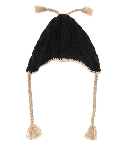 merry jenny(メリージェニー)の「pixie earflap hat(ニットキャップ/ビーニー・レディース・ブラック/ネイビー・FREE)」の19枚目の写真